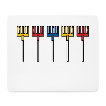 Rechenzentrum Design Gartengeräte Rechen Leiter - Mousepad (Querformat) - Weiß - Vorne