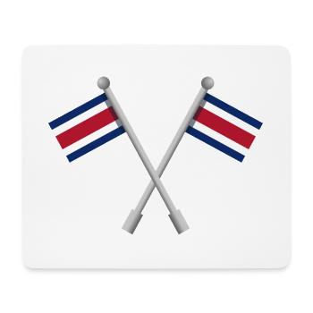 Costa Ricanische Flagge - Mousepad (Querformat) - Weiß - Vorne