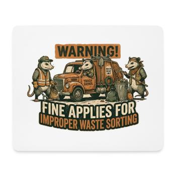 Trash collection team - Mouse Pad (horizontal) - white - Front