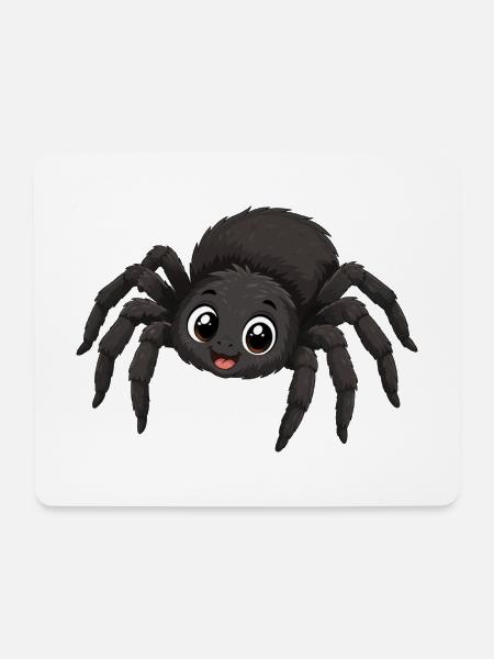 Süße Kawaii Spinne - Mousepad (Querformat) - Weiß