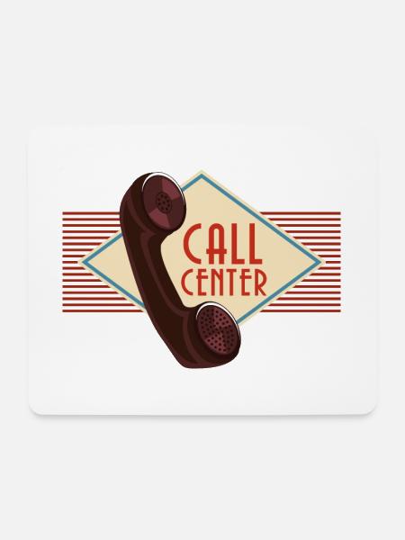 Call Center - Mousepad (Querformat) - Weiß