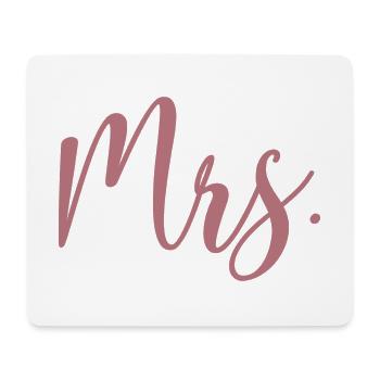 Mrs. Matching Couple Engagement Wedding Honeymoon - Mouse Pad (horizontal) - white - Front