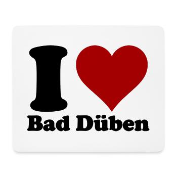 I Love Bad Düben - Mousepad (Querformat) - Weiß - Vorne
