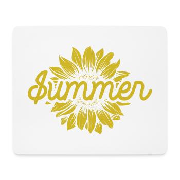 Sunflower - Summer - Sun - Good Mood - Mouse Pad (horizontal) - white - Front