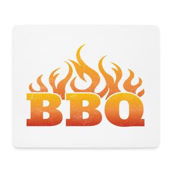Grillparty Flammendes BBQ Design - Mousepad (Querformat) - Weiß - Vorne
