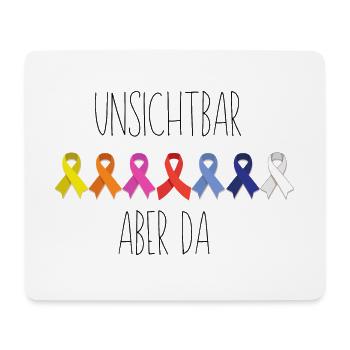unsichtbare Krankheit Schleifen - Mousepad (Querformat) - Weiß - Vorne