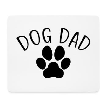 Dog Dad - Mignon Dog Paw Drôle Dog Lover Dad Gift - Tapis de souris (format paysage) - blanc - Devant