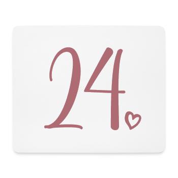 Süße Nummer 24, 24 Jahre alt, Geschenk zum 24. Geburtstag - Mousepad (Querformat) - Weiß - Vorne