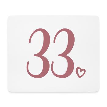 Süße Nummer 33, 33 Jahre alt, Geschenk zum 33. Geburtstag - Mousepad (Querformat) - Weiß - Vorne
