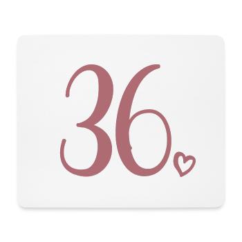 Süße Nummer 36, 36 Jahre alt, Geschenk zum 36. Geburtstag - Mousepad (Querformat) - Weiß - Vorne