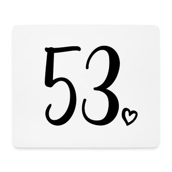 Süße Nummer 53, 53 Jahre alt, Geschenk zum 53. Geburtstag - Mousepad (Querformat) - Weiß - Vorne