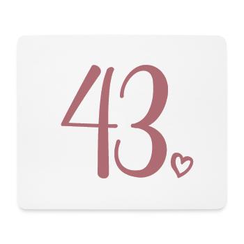 Süße Nummer 43, 43 Jahre alt, Geschenk zum 43. Geburtstag - Mousepad (Querformat) - Weiß - Vorne
