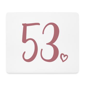 Süße Nummer 53, 53 Jahre alt, Geschenk zum 53. Geburtstag - Mousepad (Querformat) - Weiß - Vorne