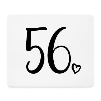 Cute Number 56, 56 Years Old, 56th Birthday Gift - Mouse Pad (horizontal) - white - Front