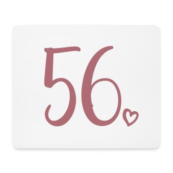Cute Number 56, 56 Years Old, 56th Birthday Gift - Mouse Pad (horizontal) - white - Front