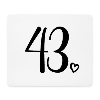 Süße Nummer 43, 43 Jahre alt, Geschenk zum 43. Geburtstag - Mousepad (Querformat) - Weiß - Vorne