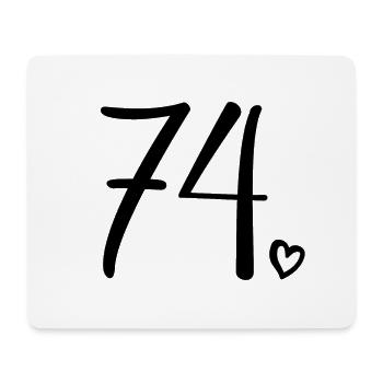 Cute Number 74, 74 Years Old, 74th Birthday Gift - Mouse Pad (horizontal) - white - Front