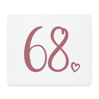 Süße Nummer 68, 68 Jahre alt, 68. Geburtstag Geschenk - Mousepad (Querformat) - Weiß - Vorne