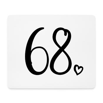 Süße Nummer 68, 68 Jahre alt, 68. Geburtstag Geschenk - Mousepad (Querformat) - Weiß - Vorne