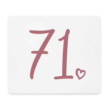 Süße Nummer 71, 71 Jahre alt, Geschenk zum 71. Geburtstag - Mousepad (Querformat) - Weiß - Vorne