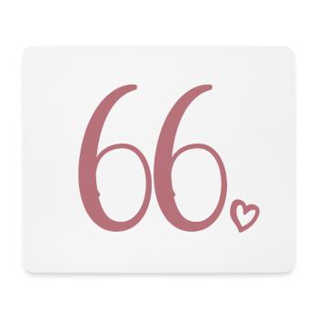 Süße Nummer 66, 66 Jahre alt, 66. Geburtstag Geschenk - Mousepad (Querformat) - Weiß - Vorne