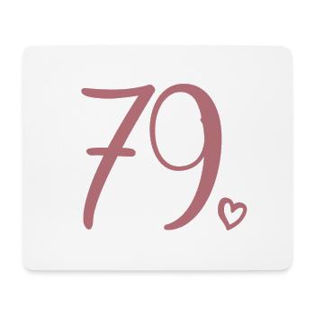 Mignon numéro 79, 79 ans, cadeau de 79e anniversaire - Tapis de souris (format paysage) - blanc - Devant
