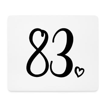 Cute Number 83, 83 Years Old, 83rd Birthday Gift - Mouse Pad (horizontal) - white - Front