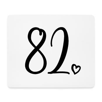 Süße Nummer 82, 82 Jahre alt, Geschenk zum 82. Geburtstag - Mousepad (Querformat) - Weiß - Vorne