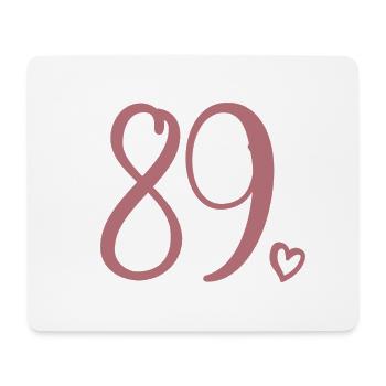 Cute Number 89, 89 Years Old, 89th Birthday Gift - Mouse Pad (horizontal) - white - Front