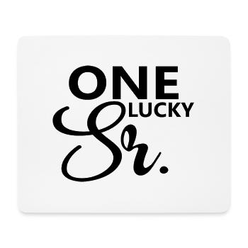 One Lucky Sr. Wedding Party Husband To Be Groom - Mouse Pad (horizontal) - white - Front
