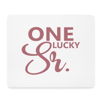 One Lucky Sr. Wedding Party Husband To Be Groom - Mouse Pad (horizontal) - white - Front