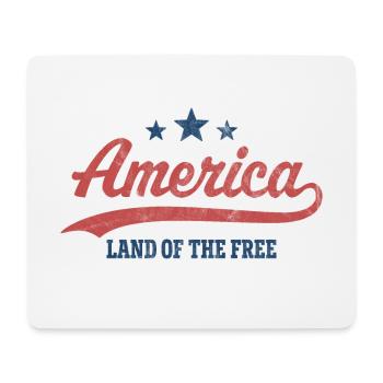 America Land of the Free - Mouse Pad (horizontal) - white - Front
