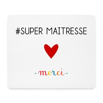 MERCI. MAÎTRESSE. MAÎTRE. MERCI MAÎTRESSE - Tapis de souris (format paysage) - blanc - Devant