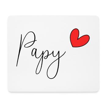 PAPY. FÊTE DES PÈRES. BONNE FÊTE PAPY. JE T'AIME. - Tapis de souris (format paysage) - blanc - Devant