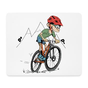 mountain bike - Mouse Pad (horizontal) - white - Front
