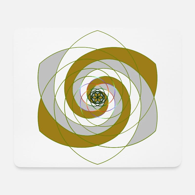 Goldener Schnitt Blume 6er - Mousepad (Querformat) - Weiß