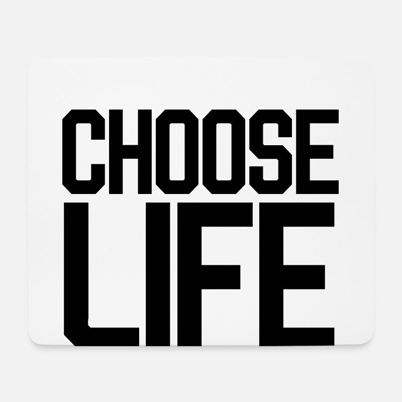 CHOOSE LIFE WHAM! George Michael T-SHIRT - Mousepad (Querformat) - Weiß