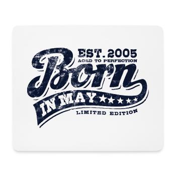 Born in May 2005 - Geburtstag - Geschenk - Mousepad (Querformat) - Weiß - Vorne