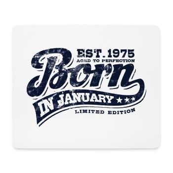 Born in January 1975 - Geburtstag - Geschenk - Mousepad (Querformat) - Weiß - Vorne