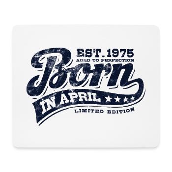Born in April 1975 - Geburtstag - Geschenk - Mousepad (Querformat) - Weiß - Vorne