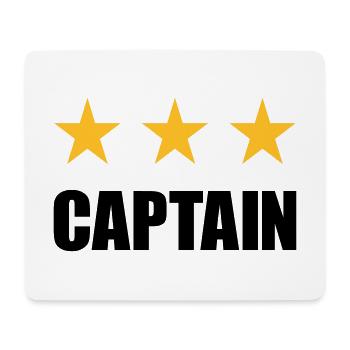 Capitaine (trois étoiles) - Tapis de souris (format paysage) - blanc - Devant
