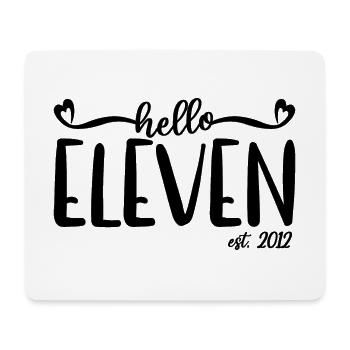 11. Geburtstag Kinder Mädchen 11 Hallo Elf Est. 2012 - Mousepad (Querformat) - Weiß - Vorne