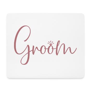Groom Cool Matching Couple Wedding Party Mariage - Tapis de souris (format paysage) - blanc - Devant