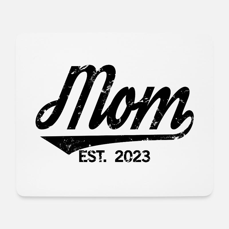 2023, Mama zu werden, Schwangerschaftsankündigung - Mousepad (Querformat) - Weiß