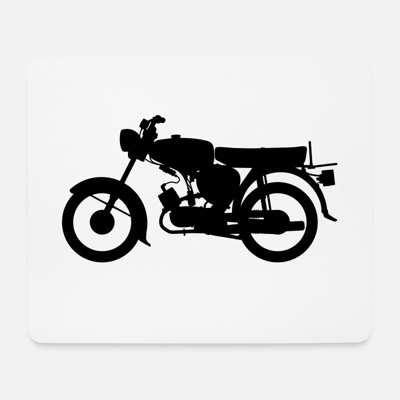 S50 Silhouette (Büffeltank) - Mousepad (Querformat) - Weiß