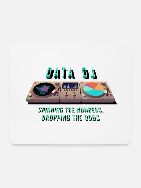 Data DJ - Mousepad (Querformat) - Weiß