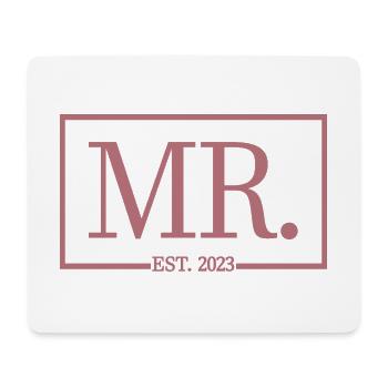 2023 Fiançailles pour la fête de mariage du marié - Tapis de souris (format paysage) - blanc - Devant