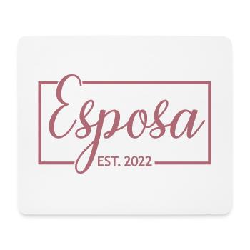 Esposa Est. 2022 Verlobung Brautdusche Hochzeit - Mousepad (Querformat) - Weiß - Vorne