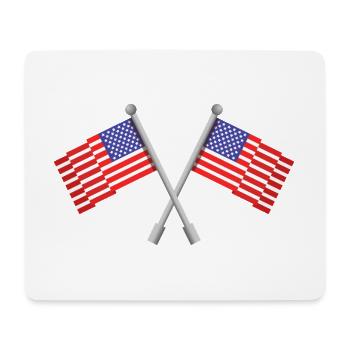 Flagge der Vereinigten Staaten - Mousepad (Querformat) - Weiß - Vorne