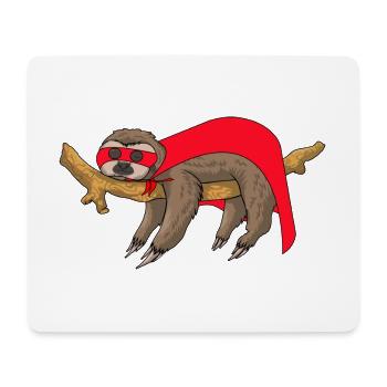 Faultier auf Ast Schlafend Superheld Held Lustig - Mousepad (Querformat) - Weiß - Vorne